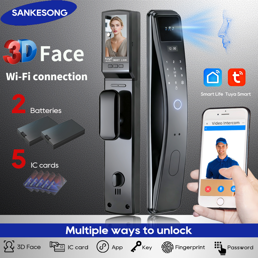 SANKESONG Tuya Smart 3D Face D - Glass Door Hinge บทวิจารณ์และราคา
