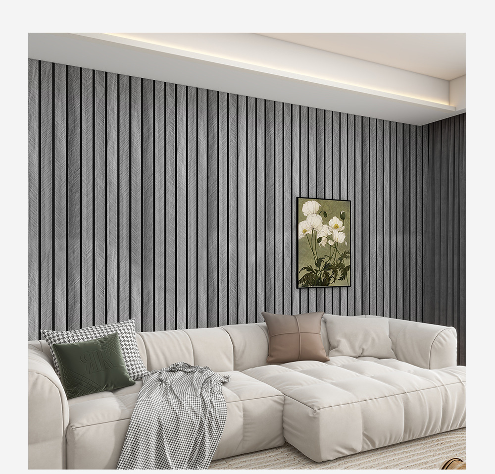 Self-Adhesive Wood Grain Wall  - Pvc Panel Background บทวิจารณ์และราคา