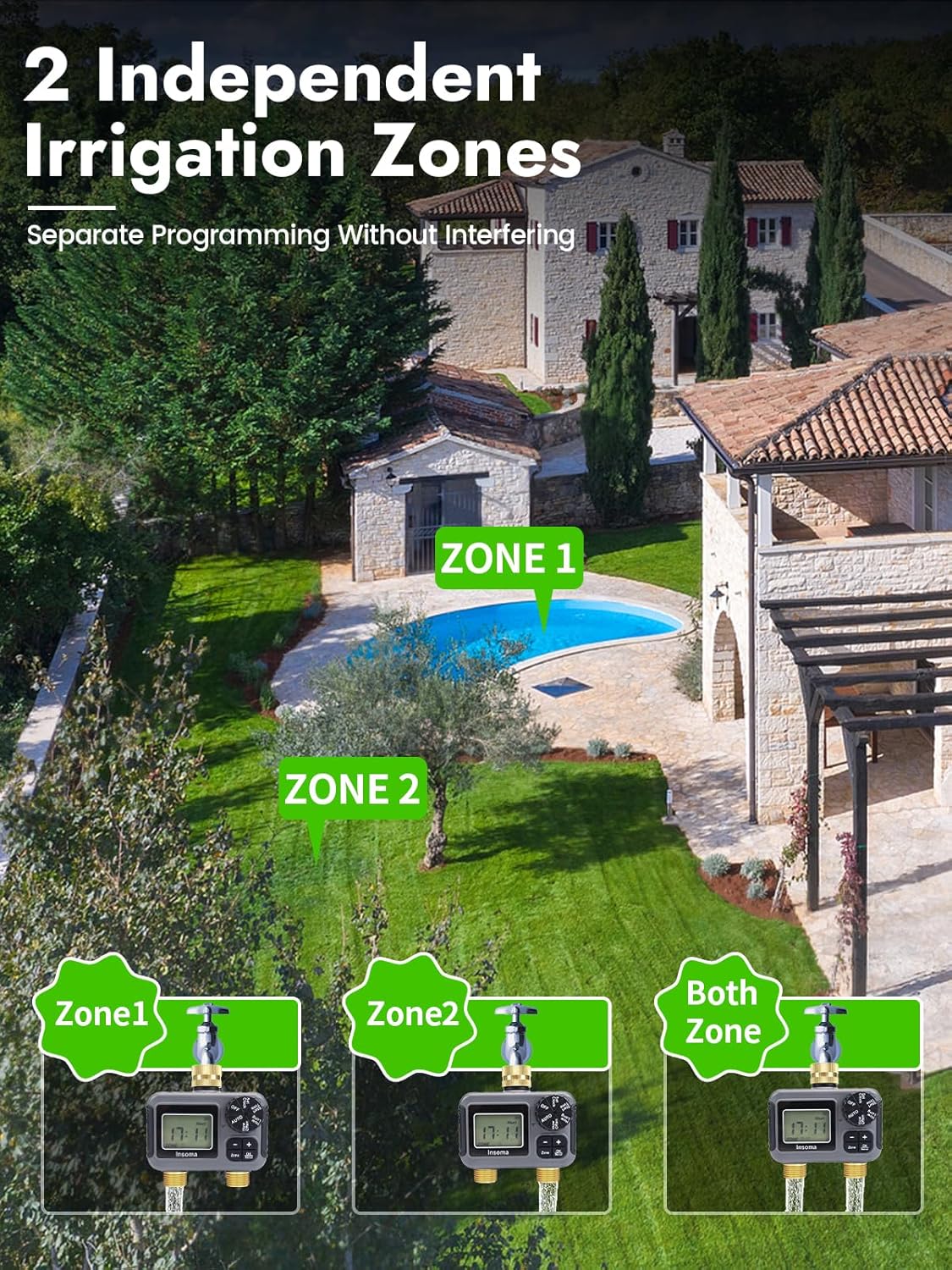 Dual Outlets Smart Irrigation  - Timer Dual Outlet บทวิจารณ์และราคา