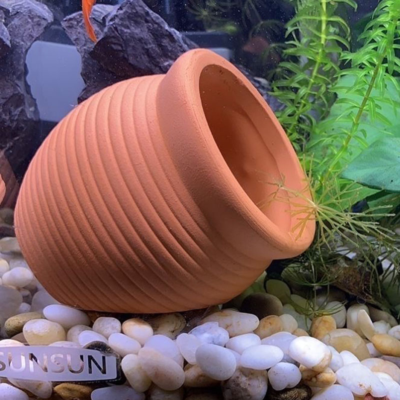 Ceramics Jar Fish Tank Decorat - Hide Cave Ceramic บทวิจารณ์และราคา