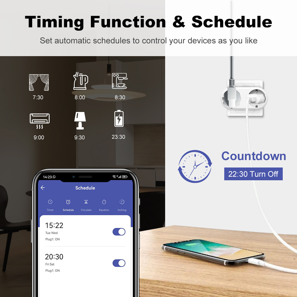 WiFi Smart Plug Dual Outlet 16 - Timer Dual Outlet บทวิจารณ์และราคา
