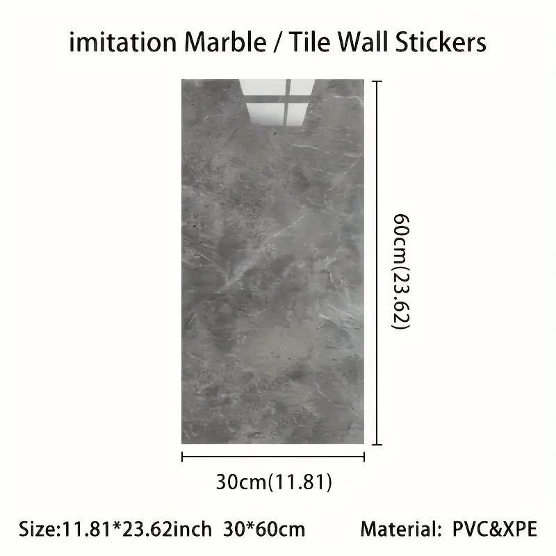 30cm*60cm Imitation Marble Til - Pvc Panel Background บทวิจารณ์และราคา