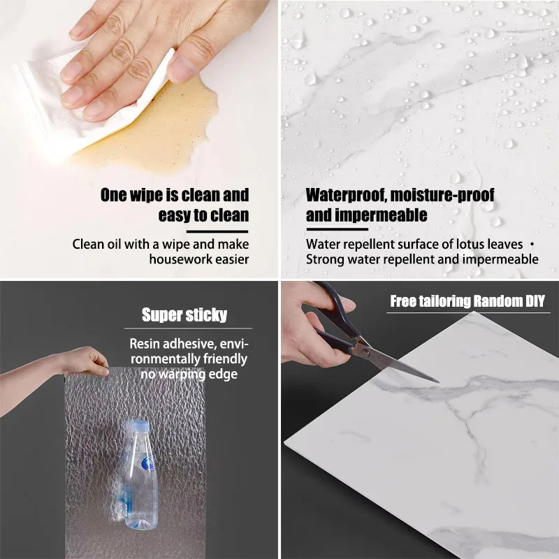 30cm*60cm Imitation Marble Til - Pvc Panel Background บทวิจารณ์และราคา