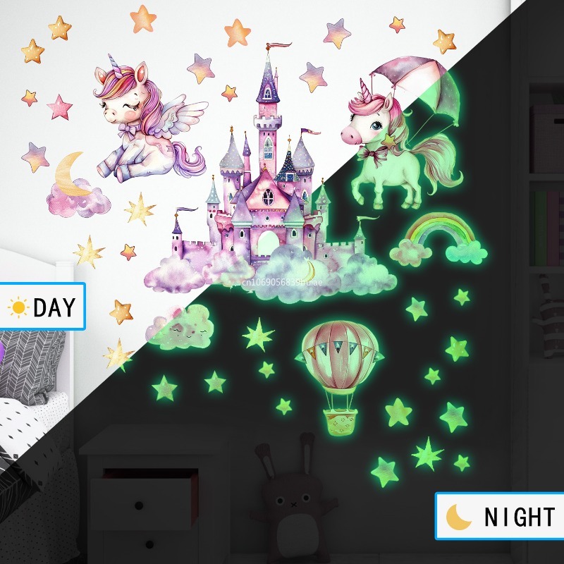 Unicorn Stars Luminous Wall St - Pvc Panel Background บทวิจารณ์และราคา