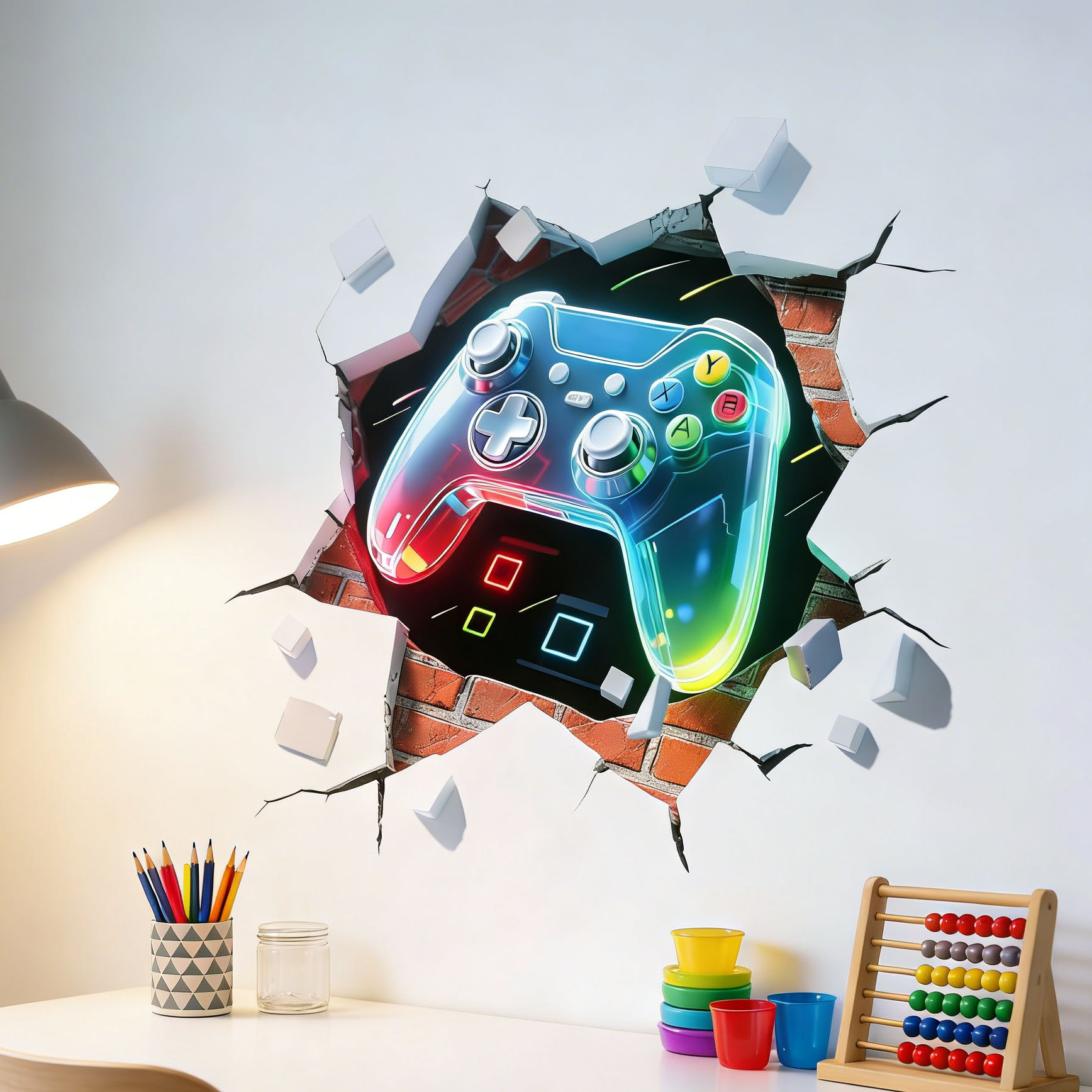 Game Controller Decal for Boys - Pvc Panel Background บทวิจารณ์และราคา