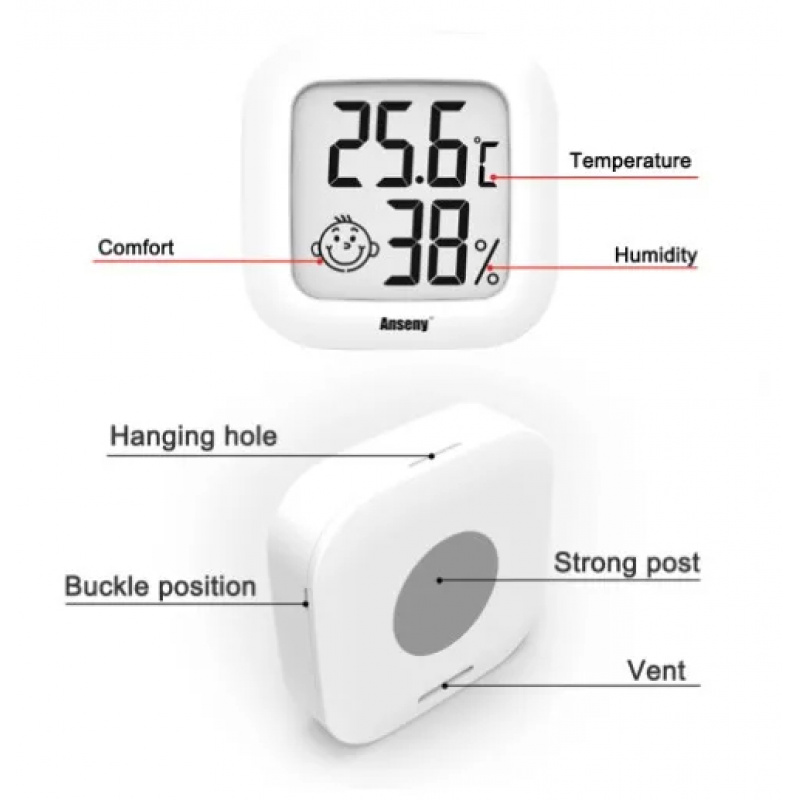 LCD Digital Thermometer Hygrom - Digital Hygrometer Probe บทวิจารณ์และราคา