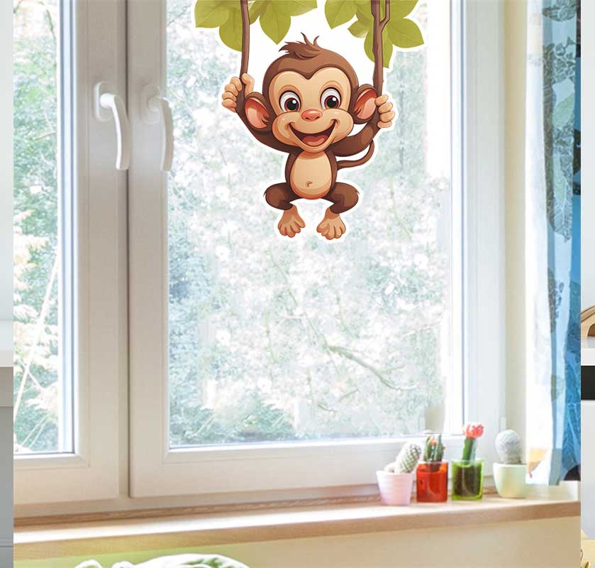 Cute little monkey living room - Pvc Panel Background บทวิจารณ์และราคา