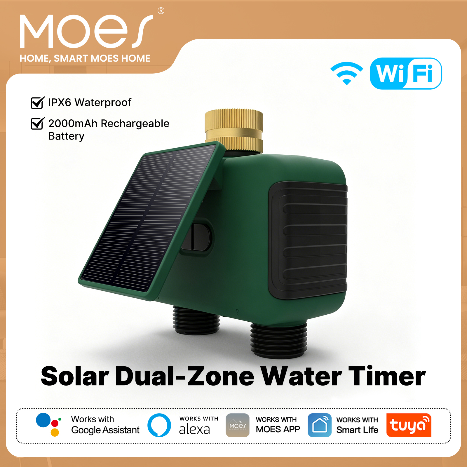 MOES Tuya WiFi Smart Solar Dua - Timer Dual Outlet บทวิจารณ์และราคา