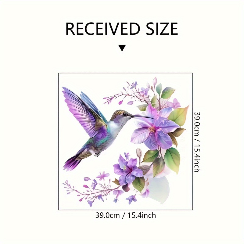 1 Purple Flower and Hummingbir - Pvc Panel Background บทวิจารณ์และราคา