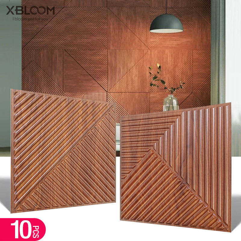 10pcs 30x30cm 3D Art Wall Pane - Pvc Panel Background บทวิจารณ์และราคา