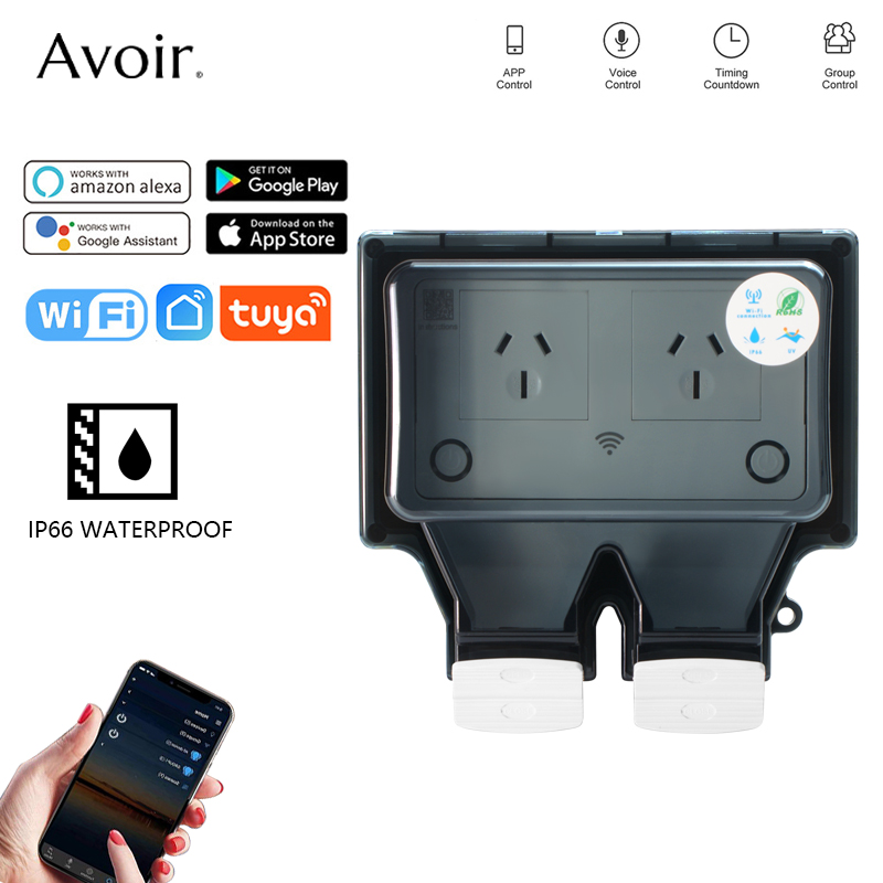 Avoir Tuya Wifi Waterproof Ele - Timer Dual Outlet บทวิจารณ์และราคา