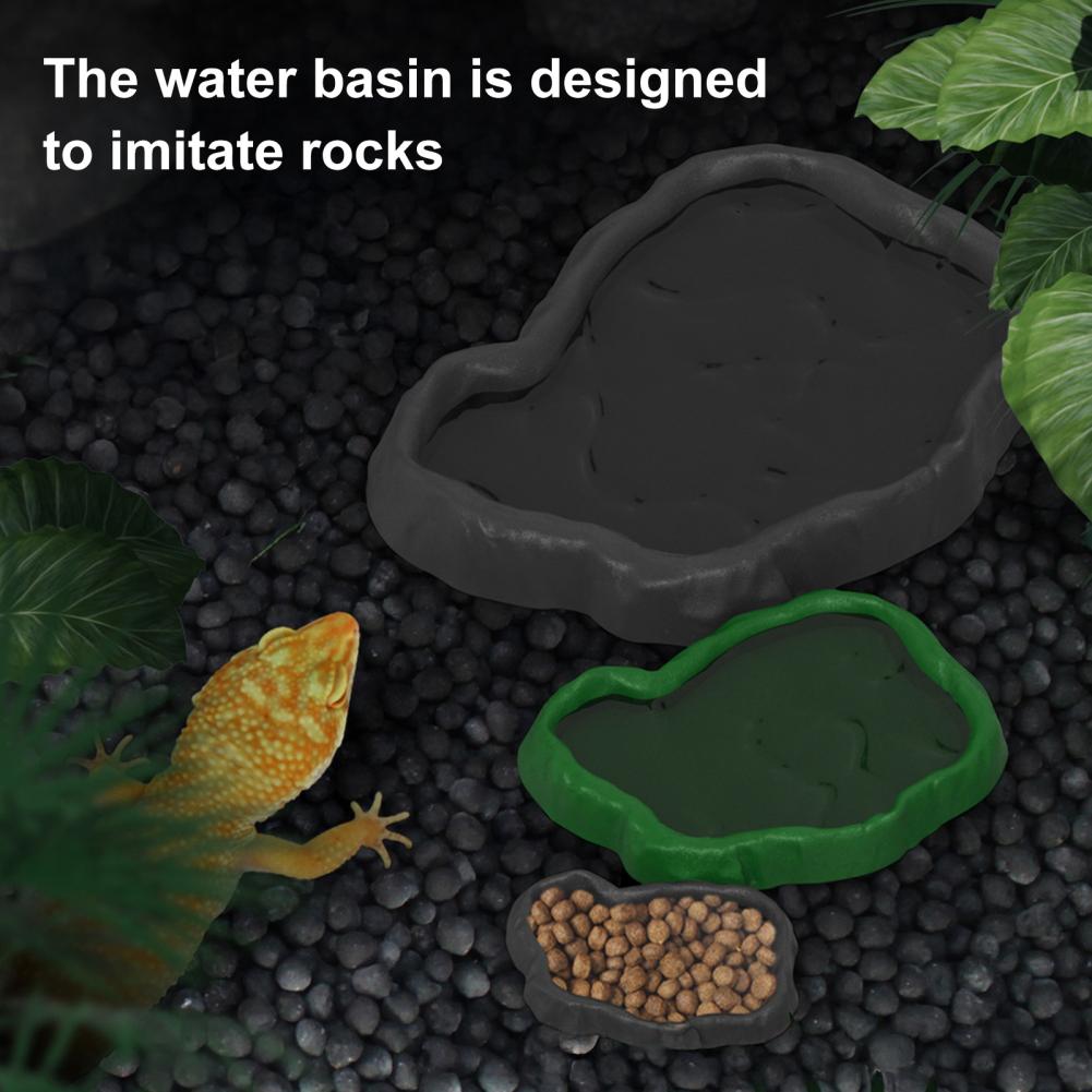Reptile Feeder Plastic Imitati - Water Dish Reptile บทวิจารณ์และราคา