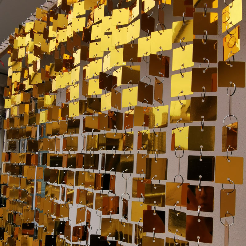 3cm Gold Silver Square Sequins - Pvc Panel Background บทวิจารณ์และราคา