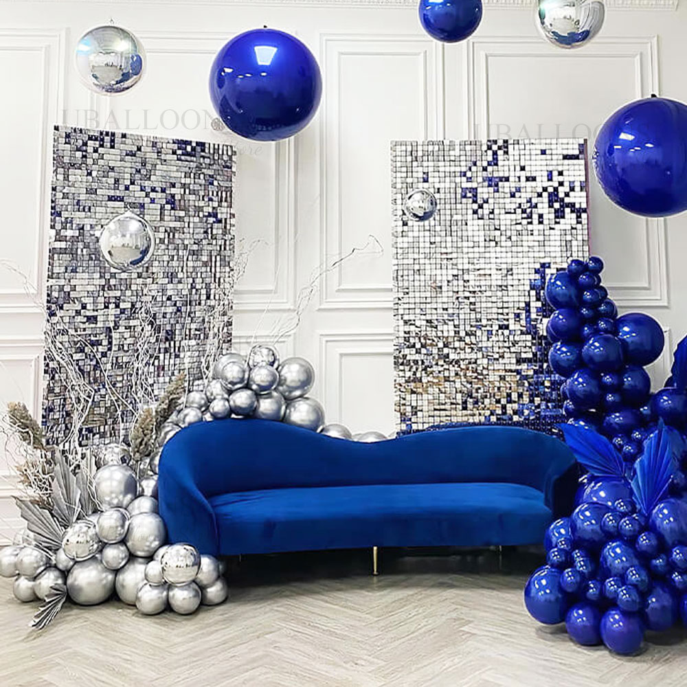 Silver Sequin Wall Backdrop Pa - Pvc Panel Background บทวิจารณ์และราคา