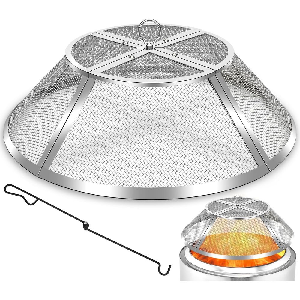 19.5 Stainless Steel Fire Pit  - Screen Top Mesh บทวิจารณ์และราคา